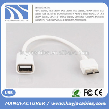 High Quality USB 3.0 OTG Cable Adapter For Samsung Galaxy Note3 S5 White